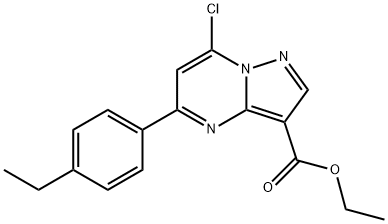 Ethyl 7-chloro-5-(4-ethylphenyl)pyrazolo[1,5-a]pyrimidine-3-carboxylate Structure