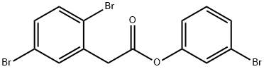 Benzeneacetic acid, 2,5-dibromo-, 3-bromophenyl ester Structure