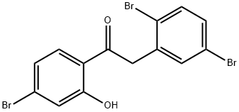 1-(4-bromo-2-hydroxyphenyl)-2-(2,5-dibromophenyl)ethan-1-one 구조식 이미지
