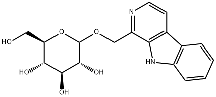 1-Hydroxymethyl-beta-carboline glucoside 구조식 이미지