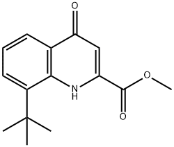 8-tert-Butyl-4-hydroxy-quinoline-2-carboxylic acid methyl ester 구조식 이미지