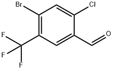 4-Bromo-2-chloro-5-(trifluoromethyl)benzaldehyde Structure