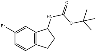 (6-Bromo-indan-1-yl)-carbamic acid tert-butyl ester Structure