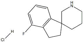 4-Fluoro-2,3-dihydrospiro[indene-1,3'-piperidine] hydrochloride Structure