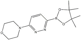 4-(6-(4,4,5,5-tetramethyl-1,3,2-dioxaborolan-2-yl)pyridazin-3-yl)morpholine 구조식 이미지