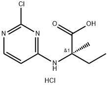 (R)-2-((2-chloropyrimidin-4-yl)amino)-2-methylbutanoicacidhydrochloride Structure