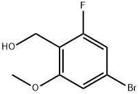 (4-Bromo-2-methoxy-6-fluorophenyl)methanol 구조식 이미지