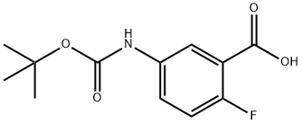 5-([(TERT-BUTOXY)CARBONYL]AMINO)-2-FLUOROBENZOIC ACID Structure