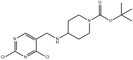 TERT-BUTYL4-(((2,4-DICHLOROPYRIMIDIN-5-YL)METHYL)AMINO)PIPERIDINE-1-CARBOXYLATE Structure