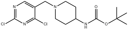 TERT-BUTYL(1-((2,4-DICHLOROPYRIMIDIN-5-YL)METHYL)PIPERIDIN-4-YL)CARBAMATE Structure