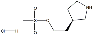 (R)-2-(pyrrolidin-3-yl)ethyl methanesulfonate hydrochloride Structure