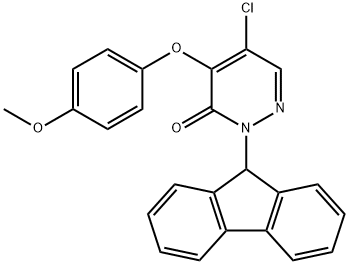 5-Chloro-2-(9H-fluoren-9-yl)-4-(4-methoxyphenoxy)-3(2H)-pyridazinone Structure