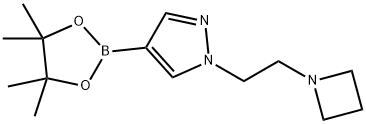1-[2-(azetidin-1-yl)ethyl]-4-(tetramethyl-1,3,2-dioxaborolan-2-yl)-1H-pyrazole Structure