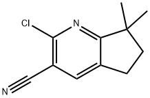 2-chloro-7,7-dimethyl-6,7-dihydro-5H-cyclopenta[b]pyridine-3-carbonitrile Structure