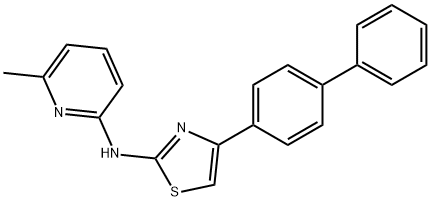 4-([1,1'-biphenyl]-4-yl)-N-(6-methylpyridin-2-yl)thiazol-2-amine 구조식 이미지