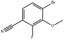 4-Bromo-2-fluoro-3-methoxybenzonitrile 구조식 이미지
