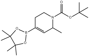 tert-butyl 2-methyl-4-(4,4,5,5-tetramethyl-1,3,2-dioxaborolan-2-yl)-5,6-dihydropyridine-1(2H)-carboxylate Structure