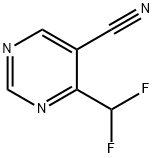 4-Difluoromethyl-pyrimidine-5-carbonitrile Structure