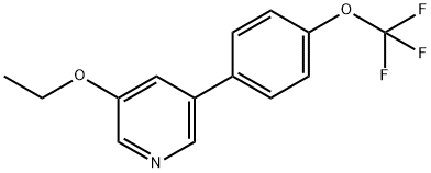 5-Ethoxy-3-(4-(trifluoromethoxy)phenyl)pyridine Structure