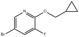 5-bromo-2-(cyclopropylmethoxy)-3-fluoropyridine Structure