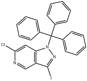 6-chloro-3-iodo-1-trityl-1H-pyrazolo[4,3-c]pyridine Structure