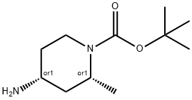 cis-tert-butyl 4-amino-2-methylpiperidine-1-carboxylate Structure