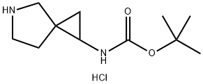 tert-butyl N-{5-azaspiro[2.4]heptan-1-yl}carbamate hydrochloride Structure