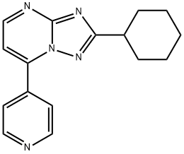 2-cyclohexyl-7-(pyridin-4-yl)[1,2,4]triazolo[1,5-a]pyrimidine 구조식 이미지