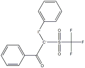 Benzoyl(phenyliodonio)(trifluoromethanesulfonyl)methanide Structure