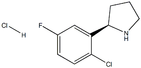 (R)-2-(2-chloro-5-fluorophenyl)pyrrolidine hydrochloride Structure