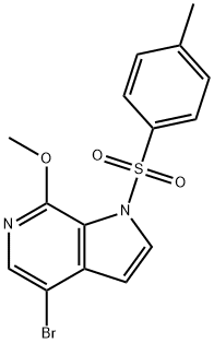 4-bromo-7-methoxy-1-tosyl-1H-pyrrolo[2,3-c]pyridine 구조식 이미지