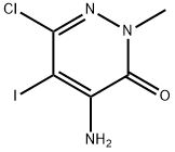 4-amino-6-chloro-5-iodo-2-methylpyridazin-3(2H)-one 구조식 이미지
