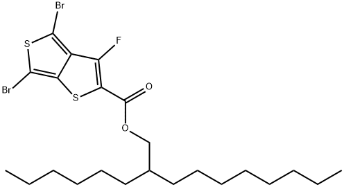 2-Hexyldecyl 4,6-dibromo-3-fluorothieno[3,4-b]thiophene-2-carboxylate Structure