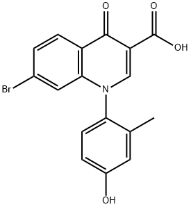 7-Bromo-1-(4-hydroxy-2-methylphenyl)-4-oxo-1,4-dihydroquinoline-3-carboxylic acid Structure