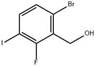 (6-Bromo-2-fluoro-3-iodophenyl)methanol Structure