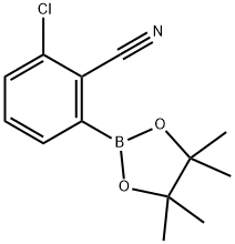 2-Chloro-6-(tetramethyl-1,3,2-dioxaborolan-2-yl)benzonitrile Structure