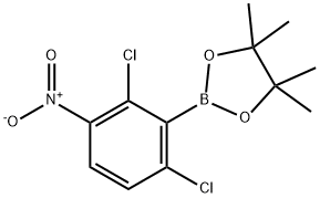 2,6-Dichloro-3-nitrophenylboronic acid pinacol ester 구조식 이미지