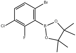 6-Bromo-3-chloro-2-fluorophenylboronic acid pinacol ester Structure