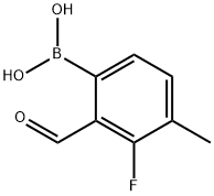 3-Fluoro-2-formyl-4-methylphenyboronic acid Structure