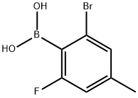 2-Bromo-6-fluoro-4-methylphenylboronic acid Structure