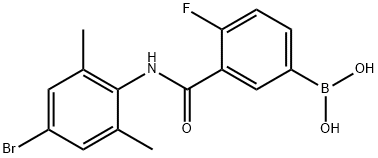 3-(4-Bromo-2,6-dimethylphenylcarbamoyl)-4-fluorophenylboronic acid Structure
