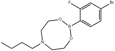 4-Bromo-2-fluorophenylboronic acid N-butyldiethanolamine ester Structure