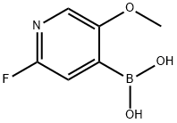 2-Fluoro-5-methoxypyridine-4-boronic acid 구조식 이미지