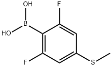 2,6-Difluoro-4-(methylthio)phenylboronic acid Structure