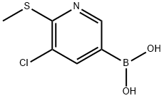 3-Chloro-2-methylthiopyridine-5-boronic acid Structure