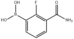 3-Aminocarbonyl-2-fluorophenylboronic acid Structure