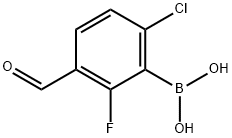 6-Chloro-2-fluoro-3-formylphenylboronic acid Structure