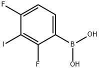 2,4-Difluoro-3-iodophenylboronic acid 구조식 이미지