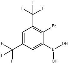 3,5-Bis(trifluoromethyl)-2-bromophenylboronic acid Structure