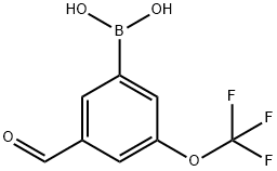 3-Formyl-5-(trifluoromethoxy)phenylboronic acid 구조식 이미지